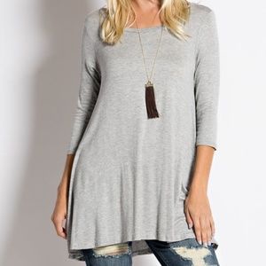 Heather Gray Tunic Top